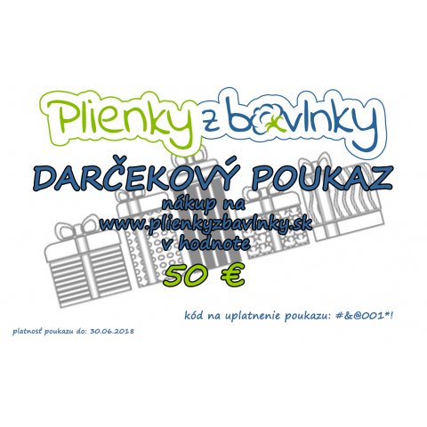 Darčekový poukaz v hodnote 50 eur