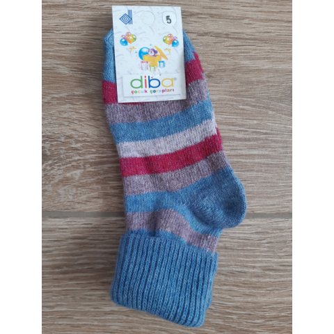 Detské vlnené ponožky Diba pruhované v.5