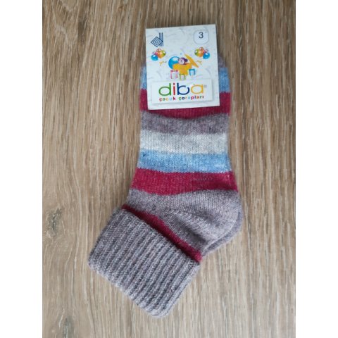 Detské vlnené ponožky Diba pruhované v.3