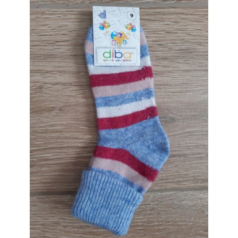 Detské vlnené ponožky Diba pruhované v.9