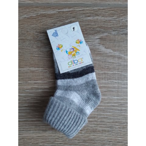 Detské vlnené ponožky Diba pruhované v.1