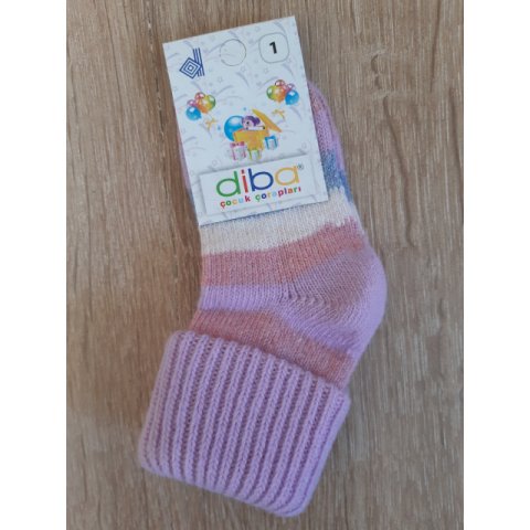 Detské vlnené ponožky Diba pruhované v.1