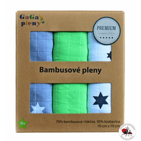 Bambusové látkové plienky Premium 3ks
